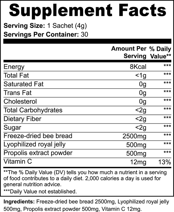 "Pure Bee" - Bee Bread Powder Satchels