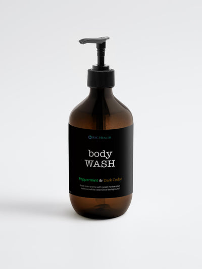 Hand & Body Wash, Peppermint & Dark Cedar