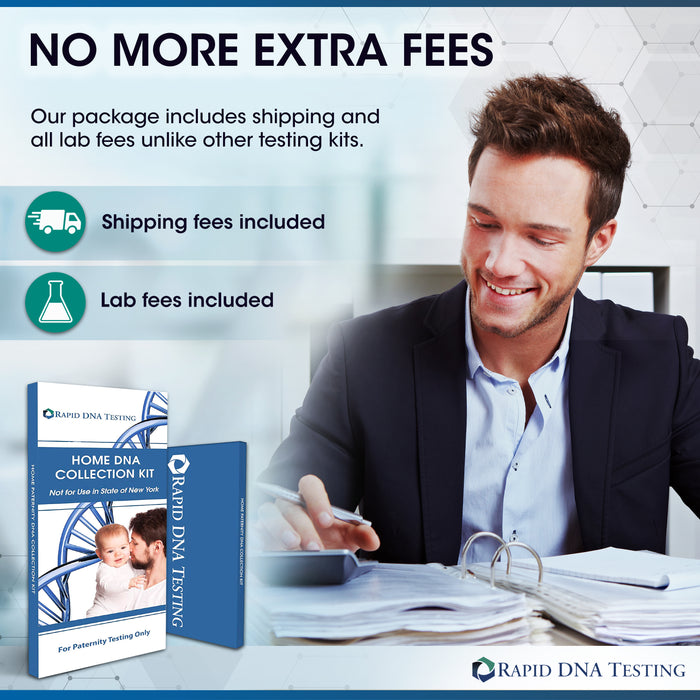 Rapid Paternity Test Kit Lab Fees & Shipping to Lab Included DNA Results in 2 Business Days